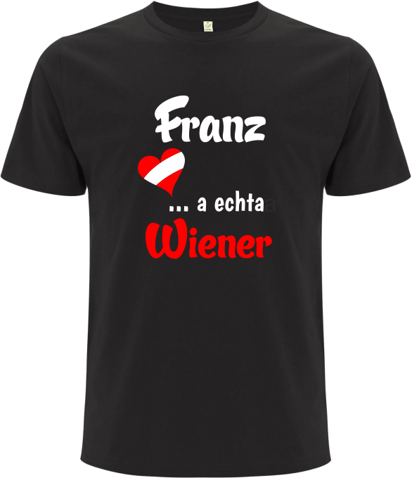 ...T-Shirt mit Namen - Wien T-Shirt schwarz Herren - zum Schließen ins Bild klicken